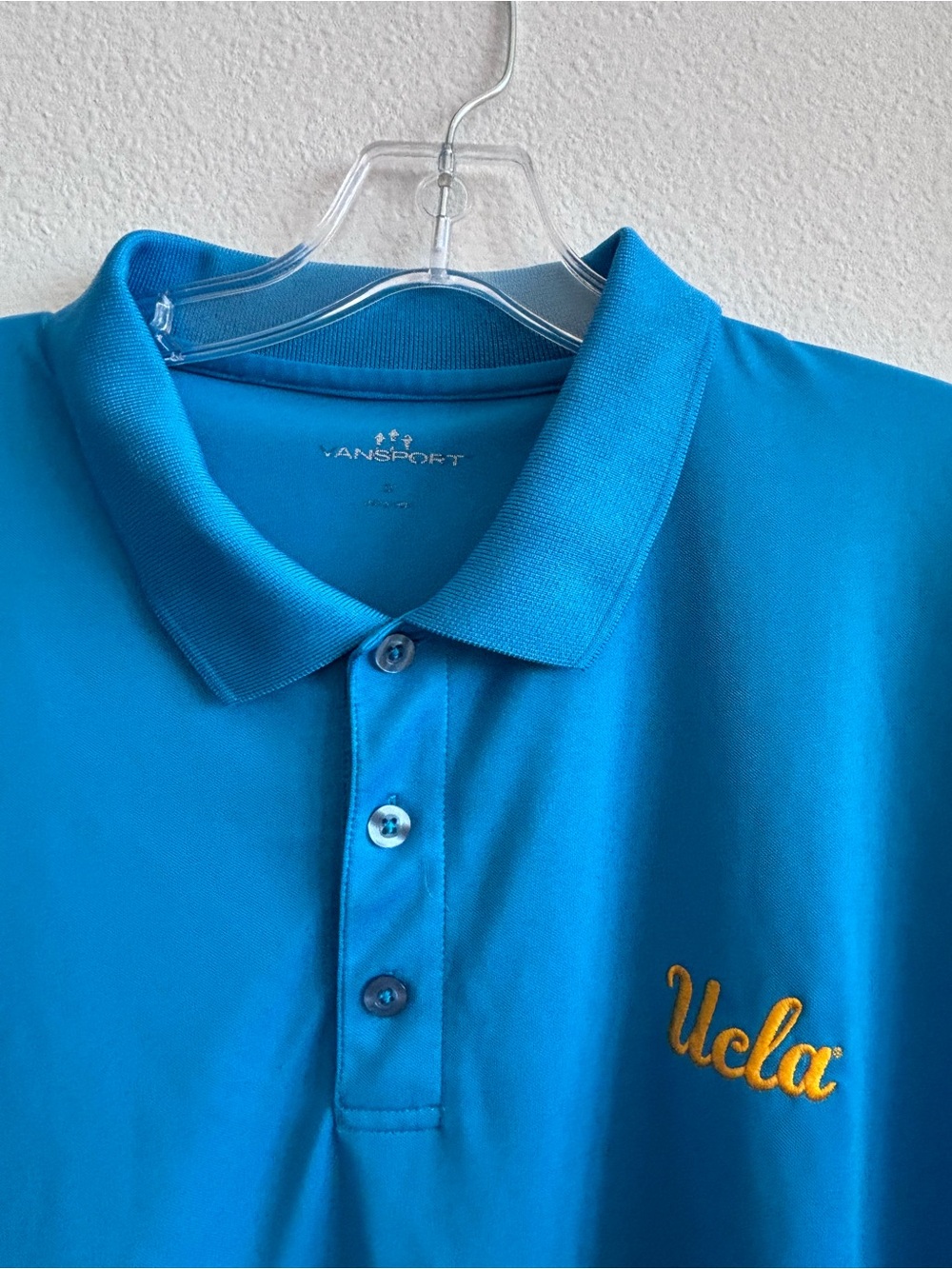 UCLA Embroidered Turquoise Polo Shirt by Vansport